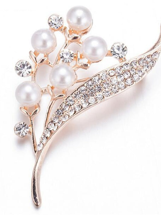 Women's AAA Cubic Zirconia Brooches Stylish Brooch Jewelry Gold For Formal Daily - LuckyFash™