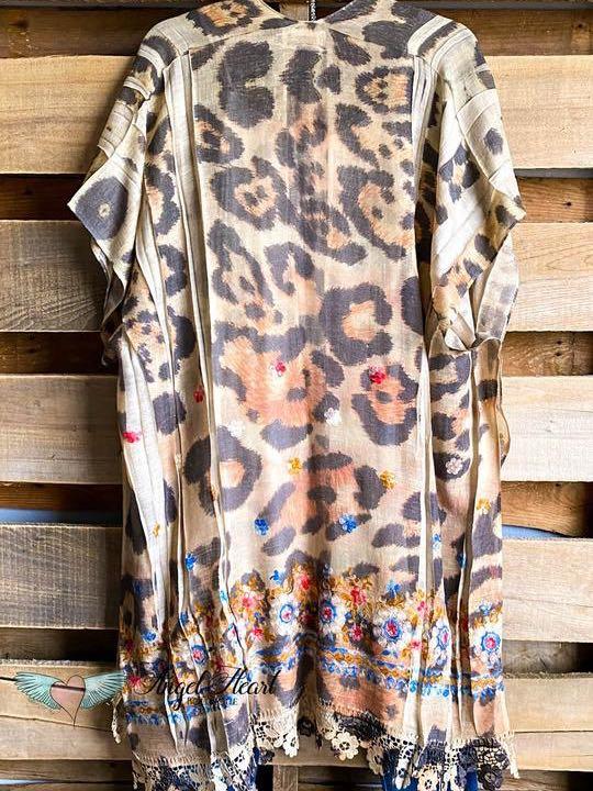 All The Goodness In The World Kimono - Taupe/leopard - LuckyFash™