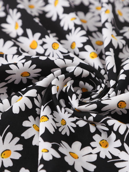 Allover Daisy Print Skirt - LuckyFash™