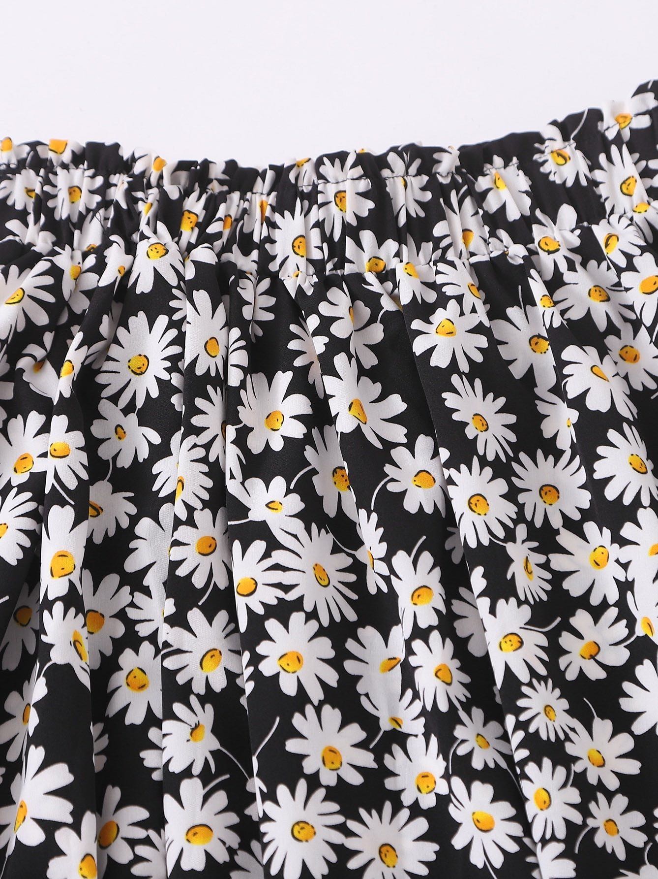 Allover Daisy Print Skirt - LuckyFash™