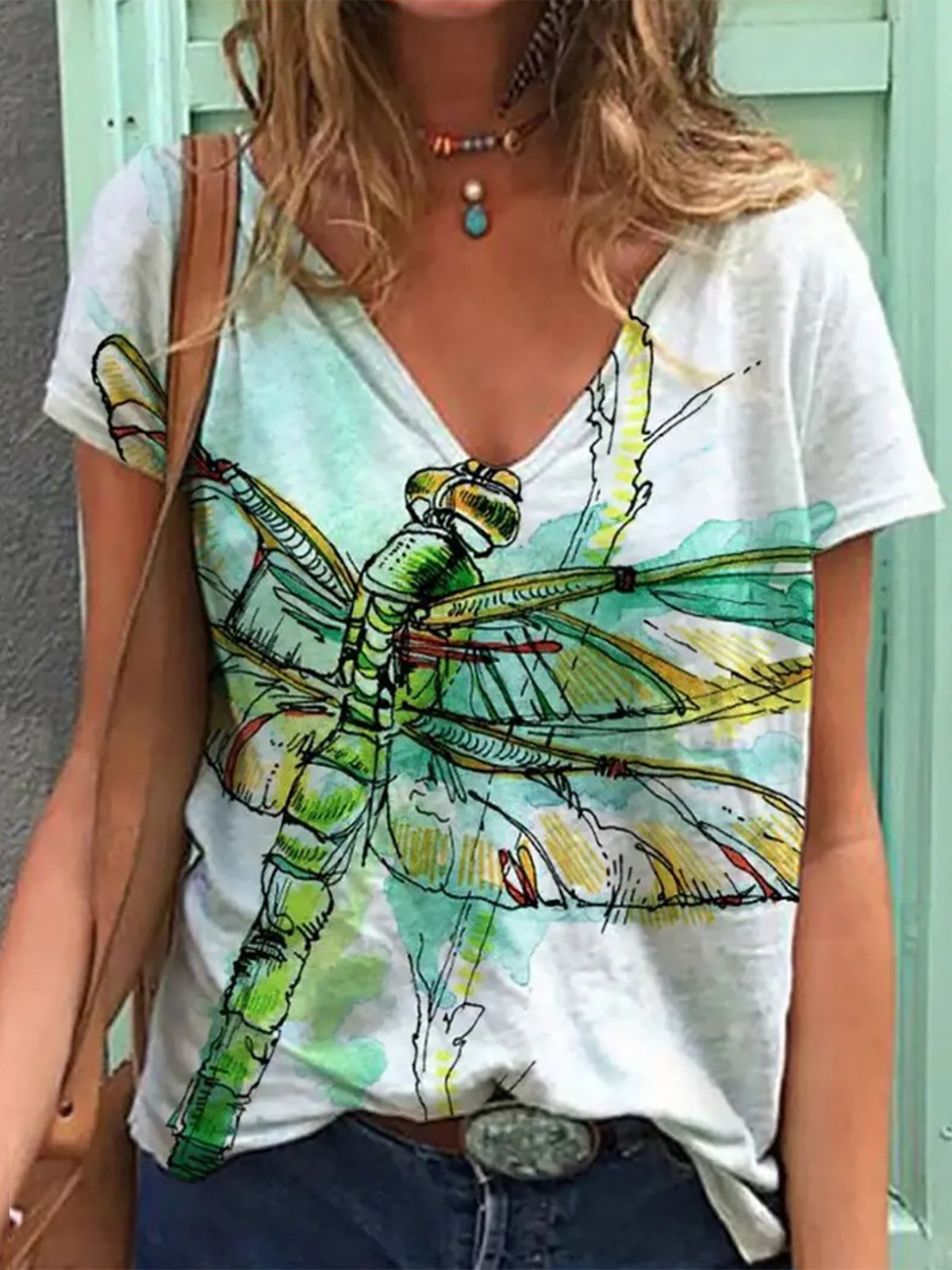 Animal Insect Fashion Print Loose T-shirt - LuckyFash™