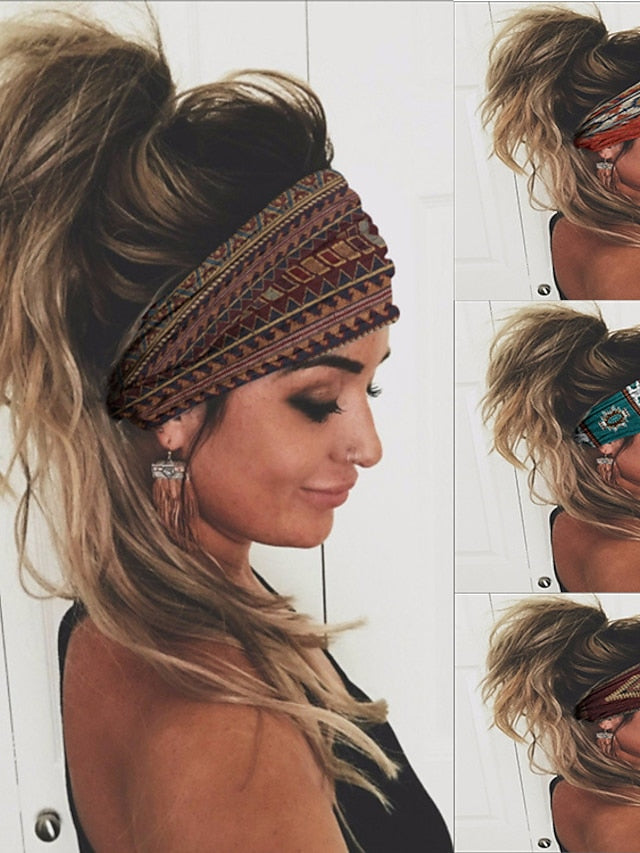 3 pcs Headbands Leopard Hair Bands Knoted Turban Headband Stretch Twist Head Wraps Stripe Cloth Head Bands for Women and Girls for Women - LuckyFash™