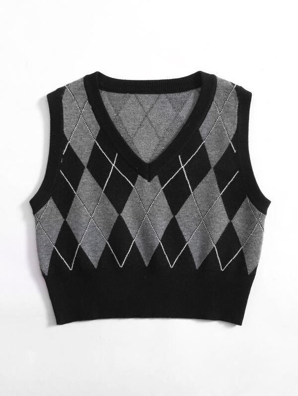 Argyle Pattern Sweater Vest - LuckyFash™