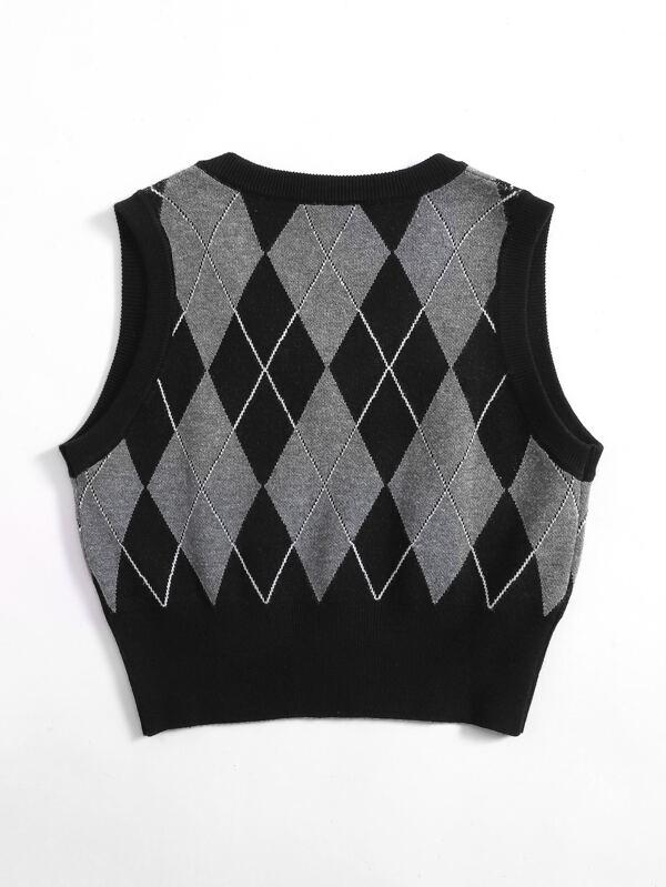 Argyle Pattern Sweater Vest - LuckyFash™