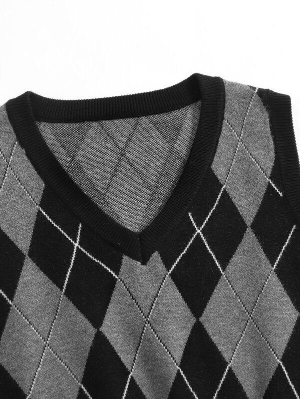 Argyle Pattern Sweater Vest - LuckyFash™