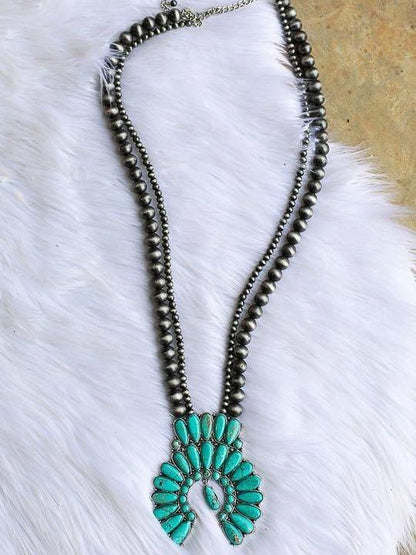 Authentic Turquoise Stones - Zyon Necklace - Turquoise - LuckyFash™