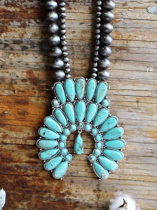 Authentic Turquoise Stones - Zyon Necklace - Turquoise - LuckyFash™