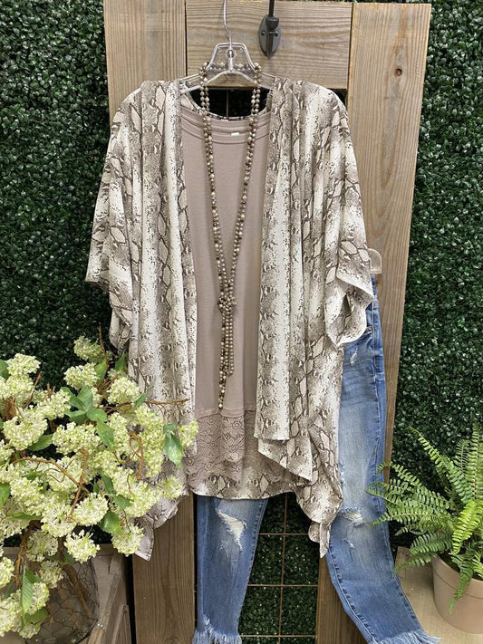 Autumn  Fashion Snake Print Kimono - LuckyFash™