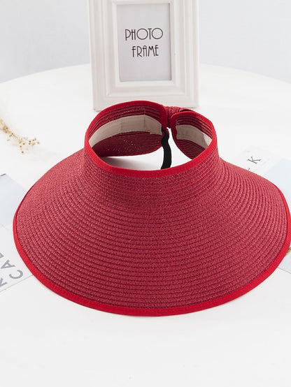 14 Colors Summer Folding Empty Top Hat Straw Hat Sun Hat Beach Hat Sunshade Sun Hat Panama Women's Men's Straw Hat - LuckyFash™