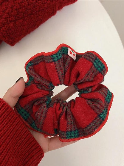 1PC Women's Girls' Headbands Scrunchie For Christmas Fabric Green bow Red bow Red headband - LuckyFash™