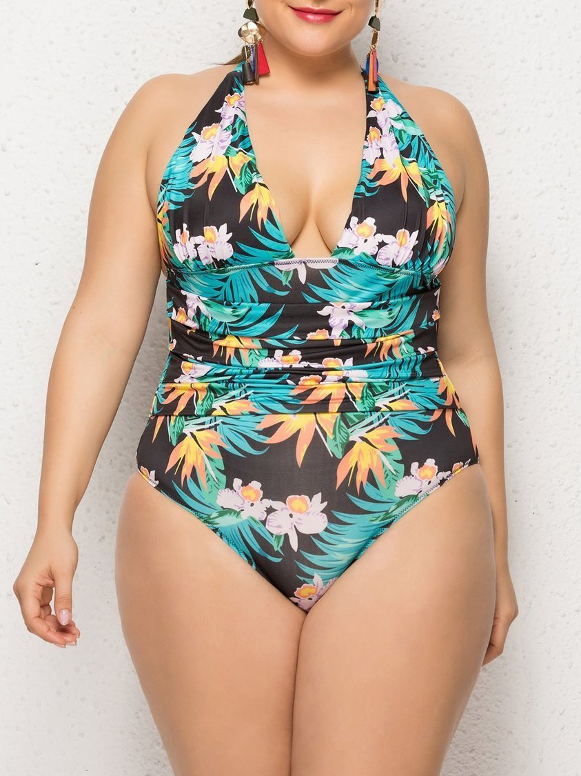 Backless Hawaii Printed One Piece Swimsuit - LuckyFash™