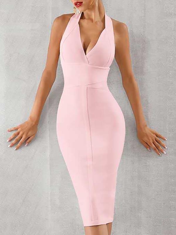 Backless Zip Back Bodycon Bandage Dress - LuckyFash™