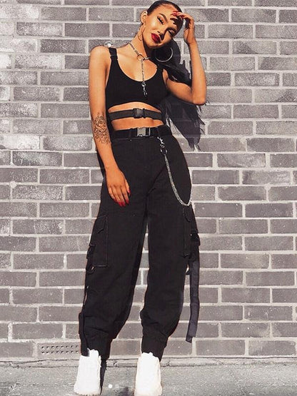 Bag Buckle Casual Pants Harem Pants Cargo Pants - LuckyFash™