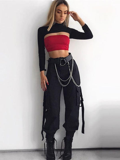 Bag Buckle Casual Pants Harem Pants Cargo Pants - LuckyFash™