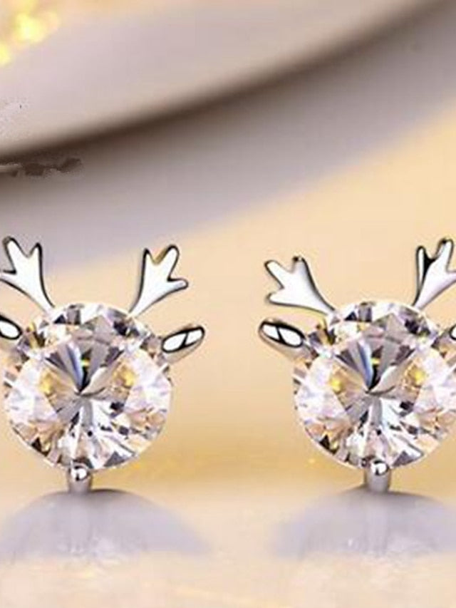 1 Pair Stud Earrings For Women's AAA Cubic Zirconia Gift Daily Alloy Classic Fashion - LuckyFash™