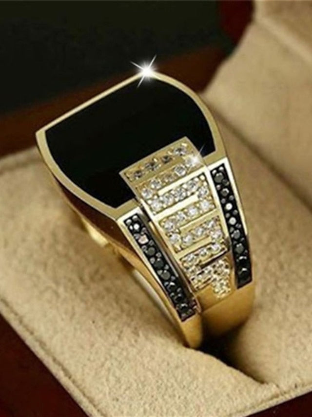 1PC Alloy Ring For Couple's- Geometrical with shiny strass - LuckyFash™