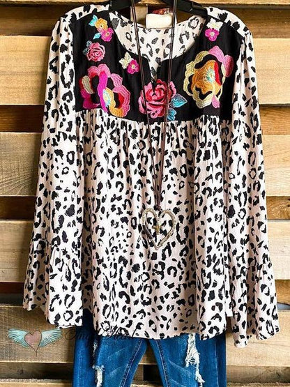 Beyond Beliefs Top - Leopard (bell Sleeves) - LuckyFash™