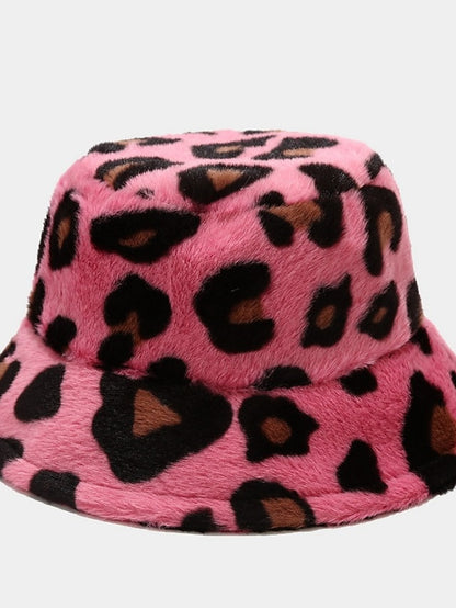 New Winter Bucket Hats Fluffy Fur Men Women Panama Hat Fashion Warm Fisherman Cap Multi Color Leopard Printed Hat - LuckyFash™