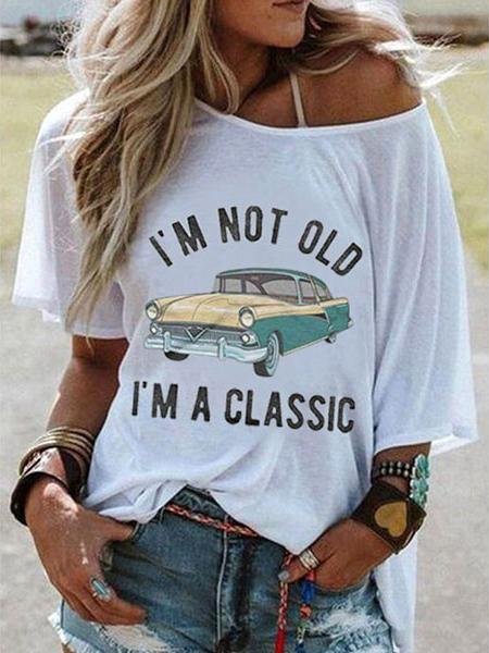 Cartoon Car Print Short Sleeve Casual T-Shirt - LuckyFash™