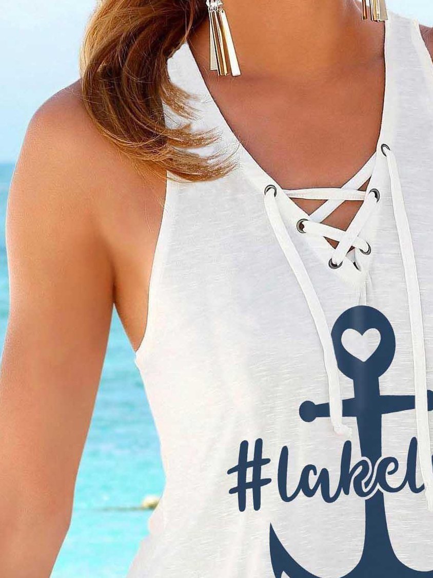 Casual Anchor Print Camisole - LuckyFash™