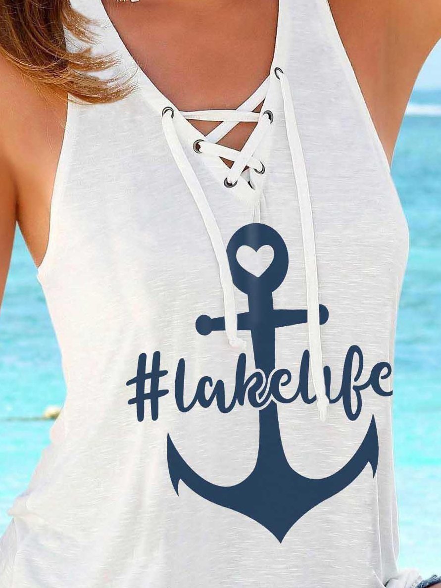 Casual Anchor Print Camisole - LuckyFash™