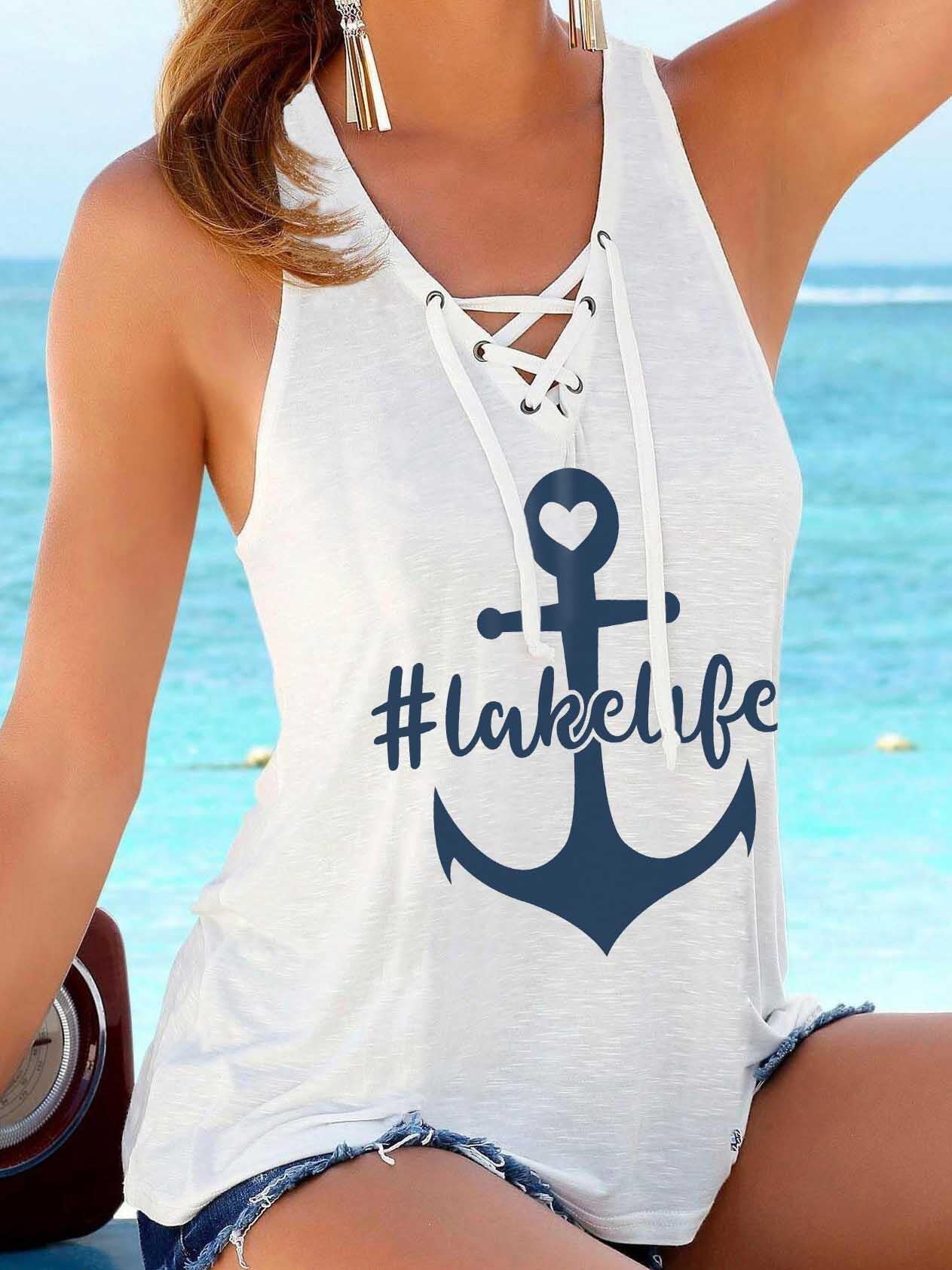 Casual Anchor Print Camisole - LuckyFash™
