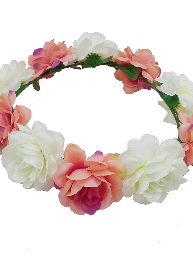 1PC Women's Flower Headbands Hair Ring For Outdoor Holiday Beach Fabric - LuckyFash™