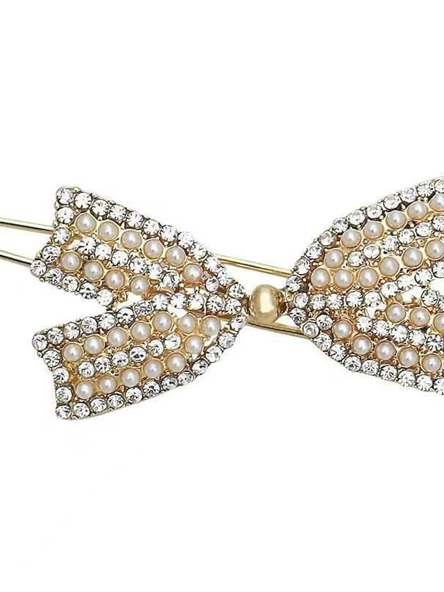 1PC Girls' Hair Clip For Party Evening Birthday Glitter Imitation Pearl Rhinestone Alloy - LuckyFash™