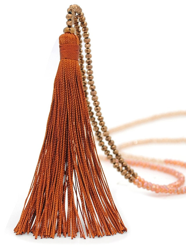 1pc Pendant Necklace Necklace For Women's Glass Long Spike / Y Necklace / Long Necklace - LuckyFash™