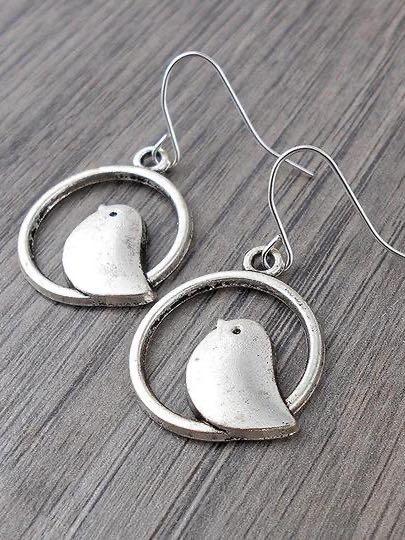 Creative round bird earrings - LuckyFash™