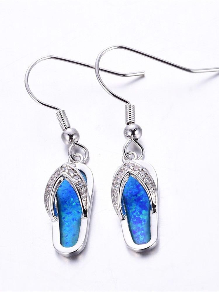 Earrings - Crystal Flip Flop Earring - MsDressly