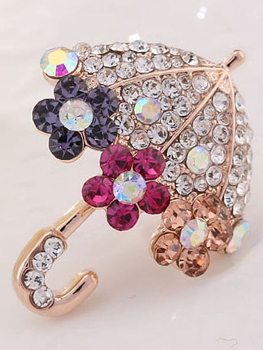 Women's AAA Cubic Zirconia Brooches Classic Stylish Trendy Brooch Jewelry Gold For Daily Date - LuckyFash™