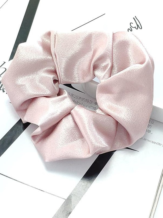 1PC Women's Headbands Hair Tie For Daily Date Fabric Korean pink Pink bowel ring Champagne Colored Intestine Rings - LuckyFash™