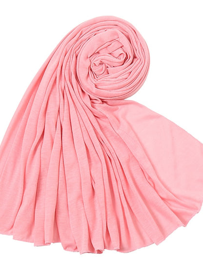 180x80CM Modal Cotton Jersey Hijab Scarf Women Muslim Shawl Plain Soft Islamic Turban Hair Tie Head Wrap Arab Scarves Headband - LuckyFash™