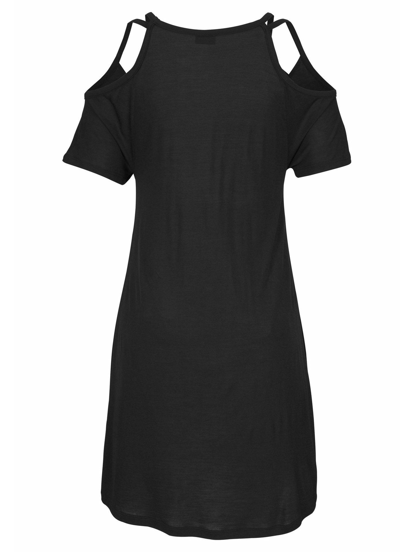 Deep V-Neck Short Sleeve Casual Dress - LuckyFash™