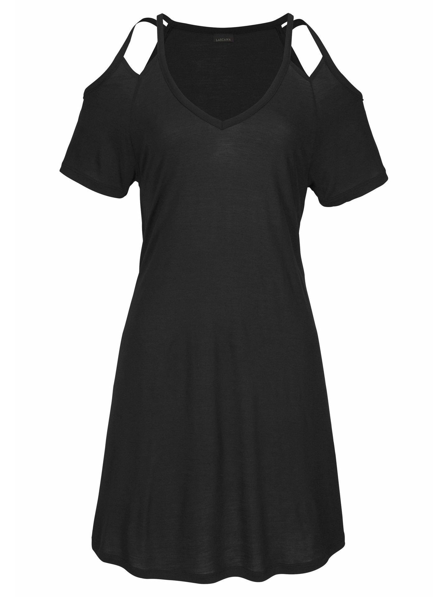 Deep V-Neck Short Sleeve Casual Dress - LuckyFash™