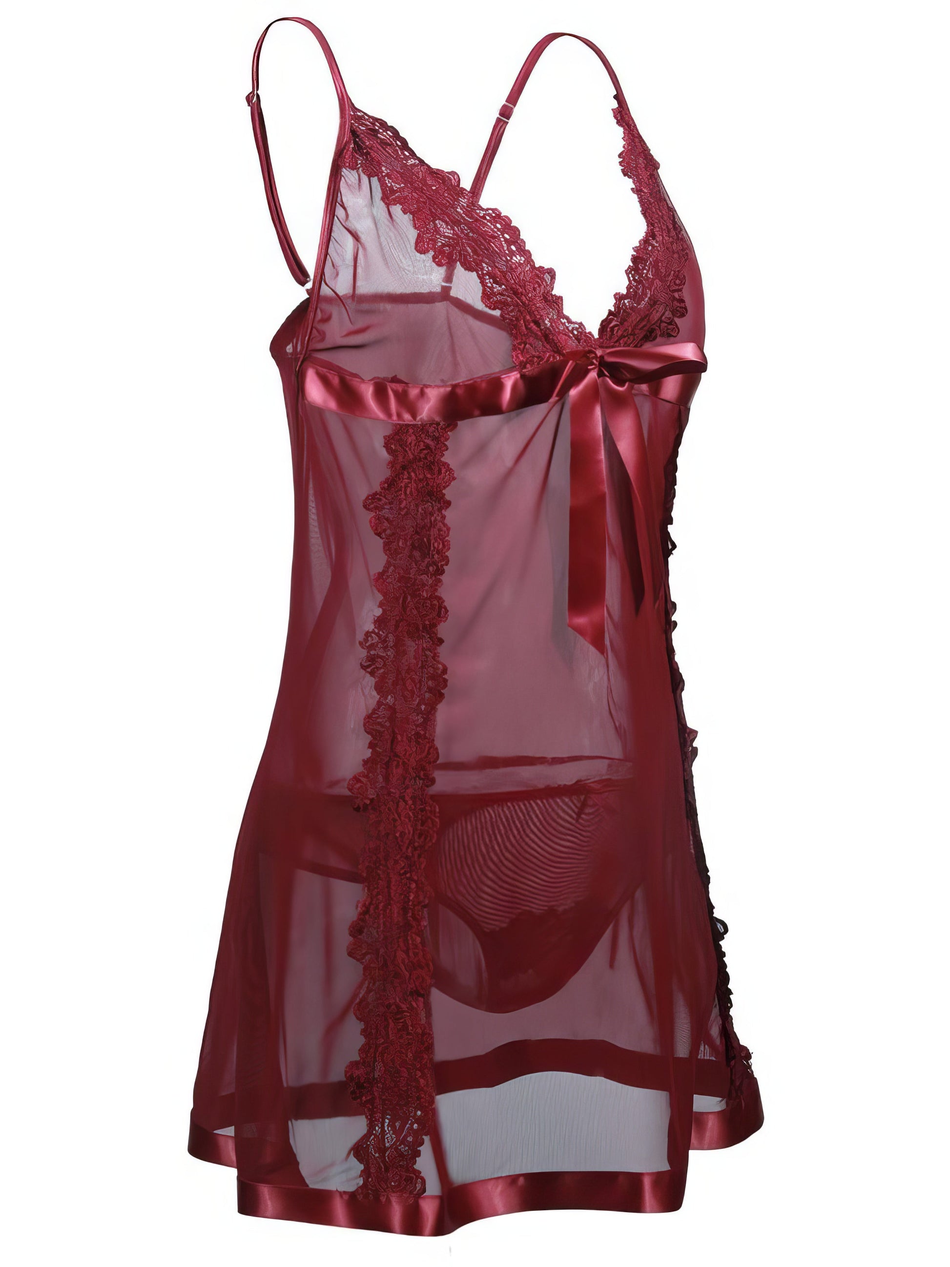 Deep V Neck Suspender Pajamas Lingerie - LuckyFash™