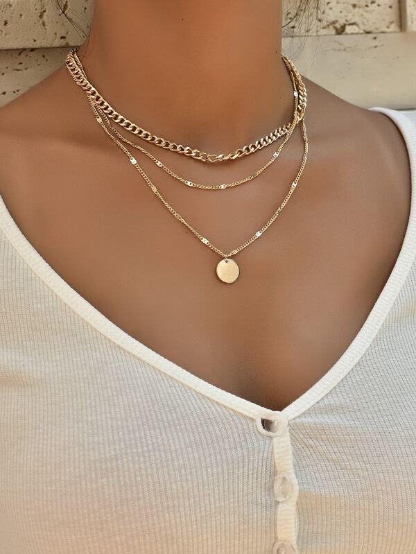 Disc Charm Layered Necklace - LuckyFash™