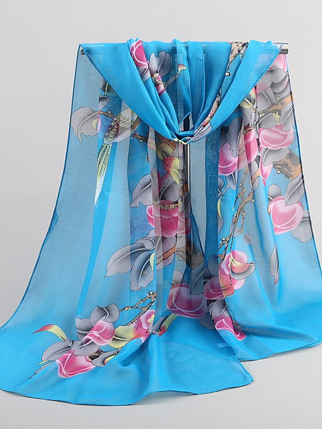 9 Colors Chiffon Print Women Scarves Shawl Soft Beach Towel Scarf Wraps Summer Light Scarf for Women - LuckyFash™