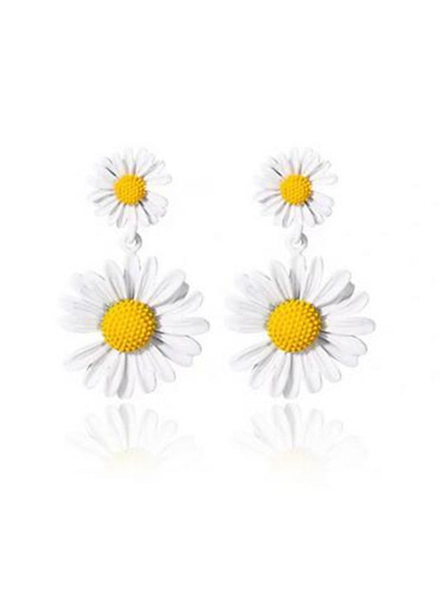 1 Pair Drop Earrings For Women's Street Date Alloy Classic Daisy - LuckyFash™