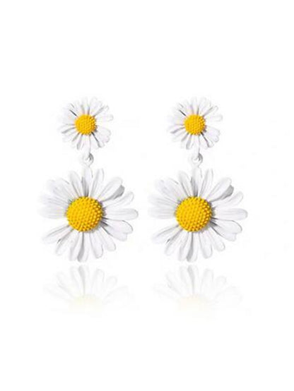 1 Pair Drop Earrings For Women's Street Date Alloy Classic Daisy - LuckyFash™