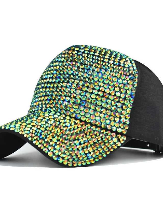 1pcs Summer Ladies Baseball Cap Wild Spring and Autumn Rhinestone Caps Fashion Personality Street Highlights Hip-hop Hats - LuckyFash™