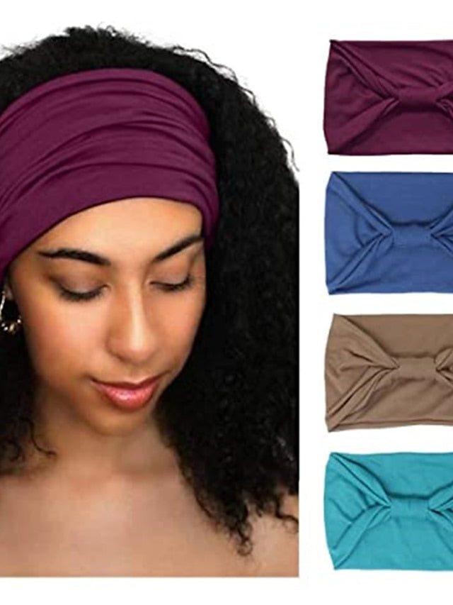 4pcs Women's Girls' Headbands Vintage Modern Style Elastic Women Turban Headbands Twisted Cute Hair Band Accessorie - LuckyFash™