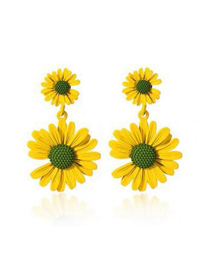 1 Pair Drop Earrings For Women's Street Date Alloy Classic Daisy - LuckyFash™