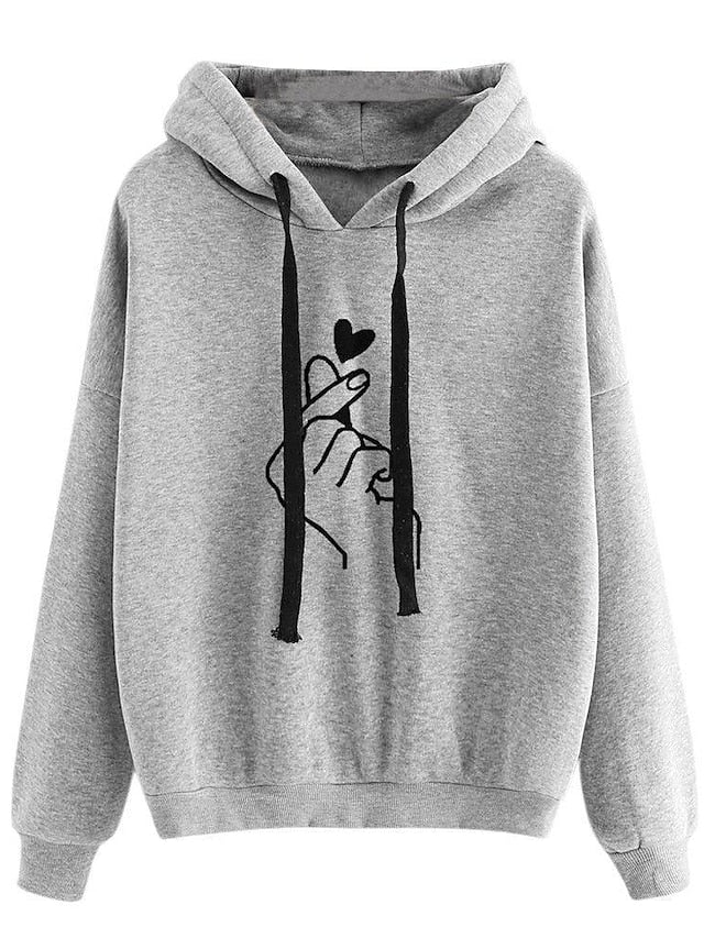 Hoodie Sweatshirt Pullover Basic Black Yellow Pink Graphic Street Hoodie Long Sleeve for Women - LuckyFash™