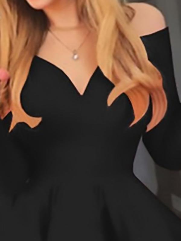 Elegant Deep V-neck Long-sleeved Princess Dress - LuckyFash™