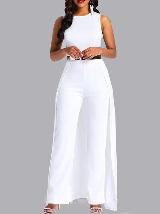 Elegant Solid Color Sleeveless Jumpsuit - LuckyFash™