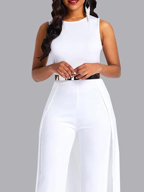 Elegant Solid Color Sleeveless Jumpsuit - LuckyFash™