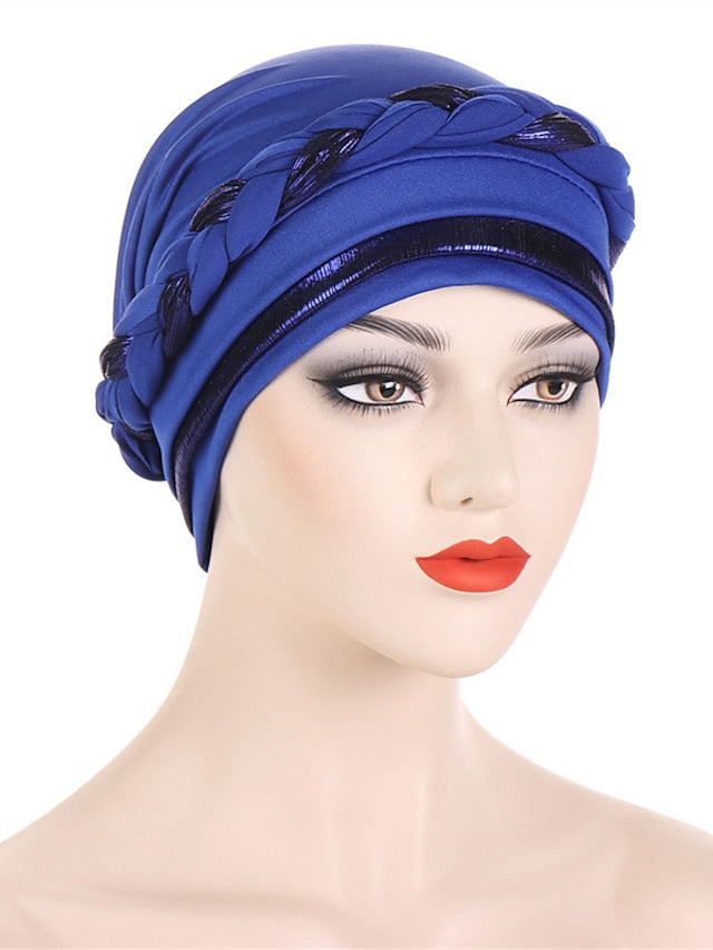 8 Colors Muslim Women Inner Caps Braided Bandanas Hijab Comfort Fashion Turban Hat Colorful Chemo Hats Head Wearing turbante - LuckyFash™