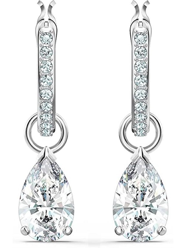 1 Pair Crystal Earrings For Women's Wedding Birdal Bridesmaids Chandelier Dangle Drop Earrings - LuckyFash™